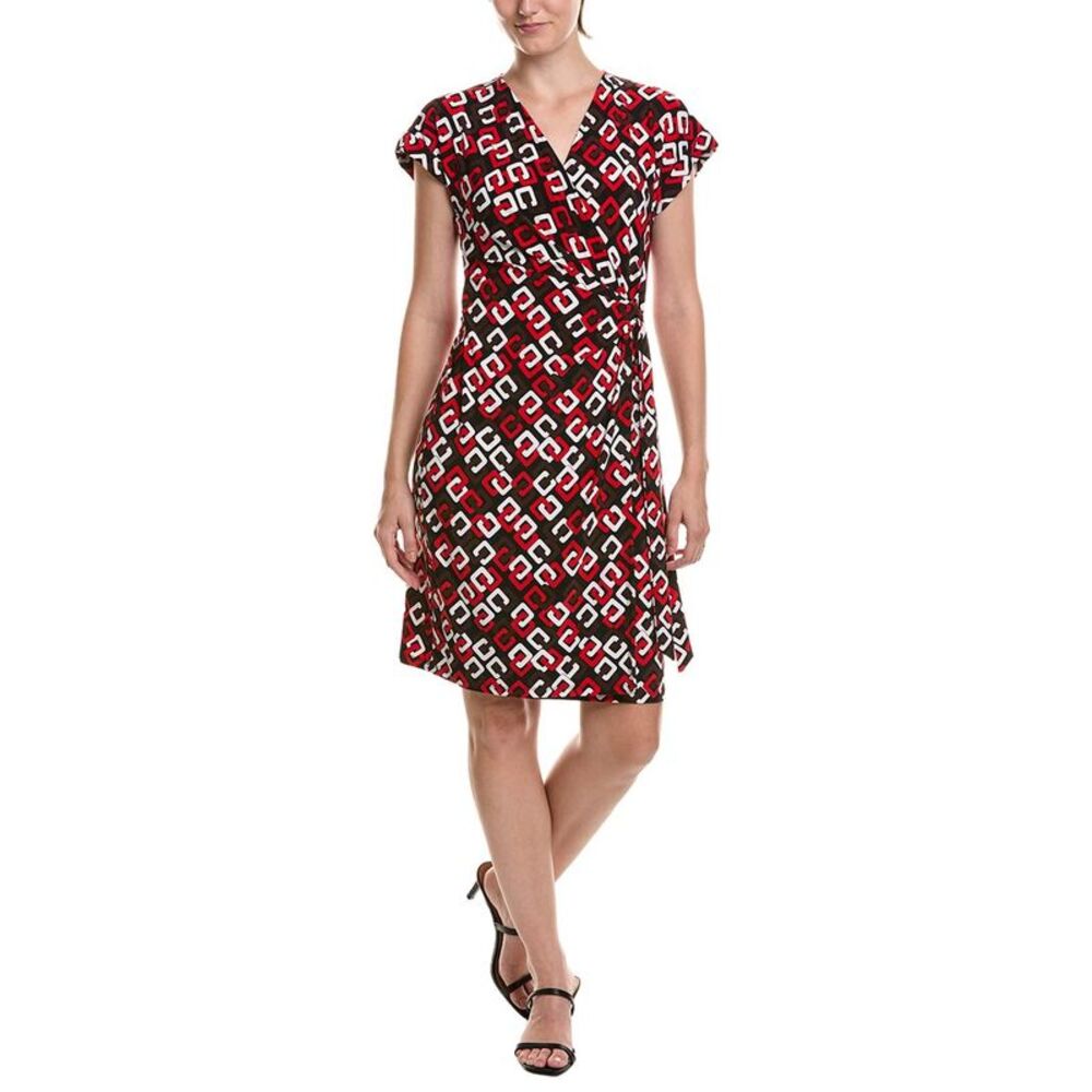 Anne Klein Womens Classic Wrap Dress, Black